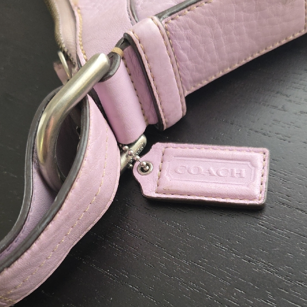 Coach Light Purple Leather Shoulder Bag - Picture 5 of 6